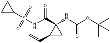 t-Butyl(1R,2S)-1-(cyclopropylsulfonylcarbamoyl)-2-vinylcyclopropylcarbamate Structure