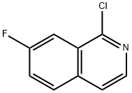1-クロロ-7-フルオロイソキノリン 化学構造式