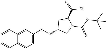 (2S,4R)-BOC-4-(2-NAPHTHYLMETHOXY)-PYRROLIDINE-2-CARBOXYLIC ACID Struktur