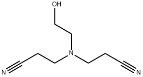 3-(2-cyanoethyl-(2-hydroxyethyl)amino)propanenitrile 化学構造式