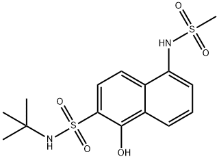 N-(tert-butyl)-1-hydroxy-5-[(methylsulphonyl)amino]naphthalene-2-sulphonamide,63059-34-7,结构式