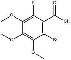 2,6-dibromo-3,4,5-trimethoxy-benzoic acid Struktur