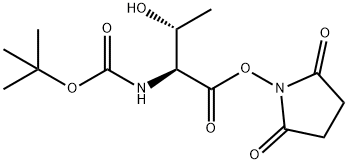 N-[[(2R,3S)-2-(tert-ブトキシカルボニルアミノ)-3-ヒドロキシブタノイル]オキシ]スクシンイミド 化学構造式