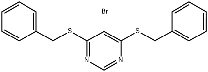 4,6-bis(benzylsulfanyl)-5-bromo-pyrimidine,6308-36-7,结构式