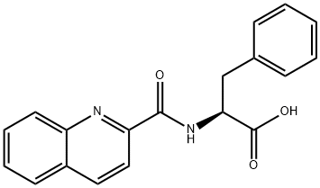 3-phenyl-2-(quinoline-2-carbonylamino)propanoic acid 化学構造式