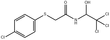 2-(4-chlorophenyl)sulfanyl-N-(2,2,2-trichloro-1-hydroxy-ethyl)acetamid e Structure