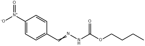 butyl N-[(4-nitrophenyl)methylideneamino]carbamate Structure