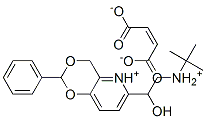 α-[[(1,1-ジメチルエチル)アミノ]メチル]-2-フェニル-4H-1,3-ジオキシノ[5,4-b]ピリジン-6-メタノール・(Z)-2-ブテン二酸 化学構造式