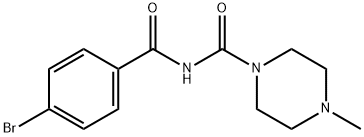 N-(4-溴苯甲酰基)-4-甲基哌嗪-1-甲酰胺,6312-50-1,结构式