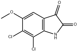 6,7-dichloro-5-methoxy-1H-indole-2,3-dione 化学構造式