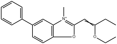 2-(2-Ethoxy-1-butenyl)-3-methyl-5-phenylbenzoxazolium,63123-19-3,结构式