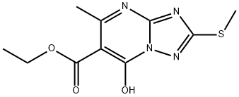 ethyl 7-hydroxy-5-methyl-2(methylthio)-1,2,4-triazolo[1,5-a]pyrimidine-6-carboxylate,63123-21-7,结构式