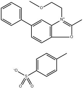 3-(2-methoxyethyl)-2-methyl-5-phenylbenzoxazolium p-toluenesulphonate,63123-41-1,结构式