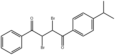 2,3-dibromo-1-phenyl-4-(4-propan-2-ylphenyl)butane-1,4-dione Struktur