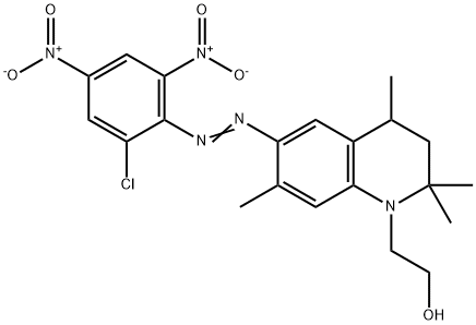 6-[(2-chloro-4,6-dinitrophenyl)azo]-3,4-dihydro-2,2,4,7-tetramethyl-2H-quinoline-1-ethanol Struktur