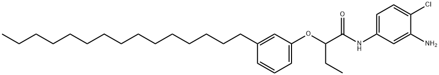 N-(3-Amino-4-chlorophenyl)-2-(3-pentadecylphenoxy)butyramide Struktur