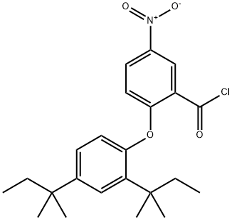 2-[2,4-ビス(1,1-ジメチルプロピル)フェノキシ]-5-ニトロ安息香酸クロリド 化学構造式