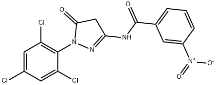 1-(2',4',6'-Trichlorophenyl)-3-(3-nitrobenzamido)-5-pyrazolone Struktur