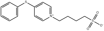 4-(phenylthio)-1-(4-sulphonatobutyl)pyridinium Struktur