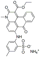 ammonium 1-ethyl 2,7-dihydro-3-methyl-6-[(4-methyl-2-sulphonatophenyl)amino]-2,7-dioxo-3H-dibenz[f,ij]isoquinoline-1-carboxylate Structure