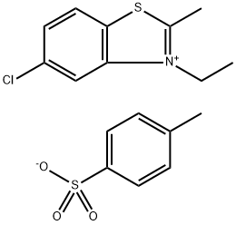 5-氯-3-乙基-2-甲基苯并[D]噻唑-3-鎓4-甲基苯磺酸盐, 63149-16-6, 结构式