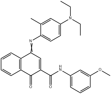 4-[[4-(Diethylamino)-2-methylphenyl]imino]-1,4-dihydro-N-(3-methoxyphenyl)-1-oxo-2-naphthalenecarboxamide,63149-18-8,结构式