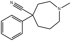 1-methyl-4-phenylperhydroazepine-4-carbonitrile  Structure