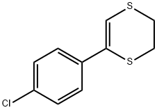 2-(4-chlorophenyl)-5,6-dihydro-1,4-dithiine 结构式