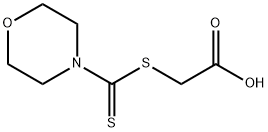 2-(morpholine-4-carbothioylsulfanyl)acetic acid Struktur