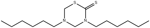 3,5-dihexyl-1,3,5-thiadiazinane-2-thione 结构式