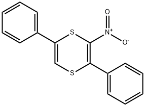 3-nitro-2,5-diphenyl-1,4-dithiine Structure