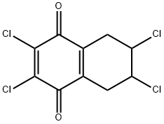 2,3,6,7-tetrachloro-5,6,7,8-tetrahydronaphthalene-1,4-dione Struktur