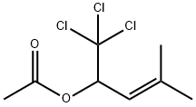 4-methyl-1-(1,1,1-trichloromethyl)but-2-enyl acetate Struktur