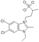 5,6-DICHLORO-1-ETHYL-2-METHYL-3-(3-SULFOBUTYL)BENZIMIDAZOLIUM INNER SALT Structure