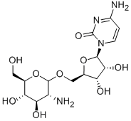 5'-O-(2-AMINO-2-DEOXY-D-GLUCOPYRANOSYL)-CYTIDINE 化学構造式