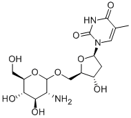 5'-O-(2-AMINO-2-DEOXY-D-GLUCOPYRANOSYL)-THYMIDINE Structure