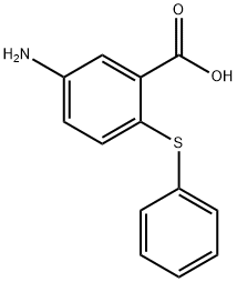 5-アミノ-2-(フェニルチオ)安息香酸 化学構造式