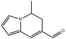 7-Indolizinecarboxaldehyde,5,6-dihydro-5-methyl-(9CI) 化学構造式