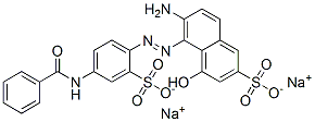 disodium 6-amino-5-[[4-(benzoylamino)-2-sulphonatophenyl]azo]-4-hydroxynaphthalene-2-sulphonate Structure