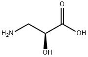 (S)-3-アミノ-2-ヒドロキシプロピオン酸 化学構造式