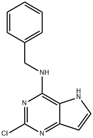 2-氯-N-(苯基甲基)-5H-吡咯并[3,2-D]嘧啶-4-胺,63200-55-5,结构式