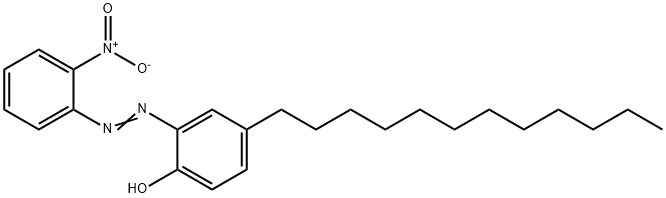 4-ドデシル-2-[(2-ニトロフェニル)アゾ]フェノール 化学構造式