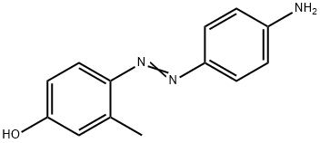4-[(4-アミノフェニル)アゾ]-3-メチルフェノール 化学構造式
