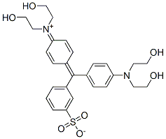 N-[4-[[4-[Bis(2-hydroxyethyl)amino]phenyl](3-sulfonatophenyl)methylene]-2,5-cyclohexadien-1-ylidene]-2-hydroxy-N-(2-hydroxyethyl)ethanaminium Structure