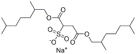 sodium 1,4-bis(2,6-dimethylheptyl) sulphonatosuccinate Struktur
