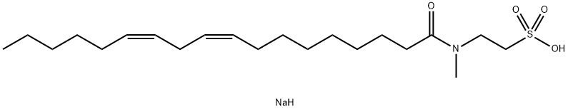 sodium (Z,Z)-2-[methyl(1-oxo-9,12-octadecadienyl)amino]ethanesulphonate Structure