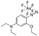 4-(ジエチルアミノ)-2-エトキシベンゼンジアゾニウムヘキサフルオロアルセナート 化学構造式