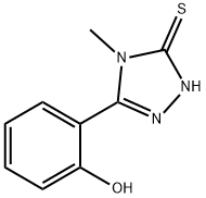 2,4-ジヒドロ-5-(2-ヒドロキシフェニル)-4-メチル-3H-1,2,4-トリアゾール-3-チオン 化学構造式