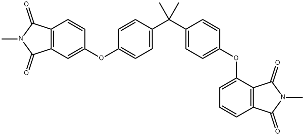 4-[4-[1-[4-[[(2,3-ジヒドロ-2-メチル-1,3-ジオキソ-1H-イソインドール)-5-イル]オキシ]フェニル]-1-メチルエチル]フェノキシ]-2-メチル-1H-イソインドール-1,3(2H)-ジオン 化学構造式