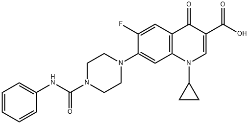 3-Quinolinecarboxylic acid, 1-cyclopropyl-6-fluoro-1,4-dihydro-4-oxo-7-[4-[(phenylaMino)carbonyl]-1-piperazinyl]-|1-环丙基-6-氟-1,4-二氢-4-氧代-7-[4-[(苯基氨基)羰基]-1-哌嗪基]-3-喹啉甲酸